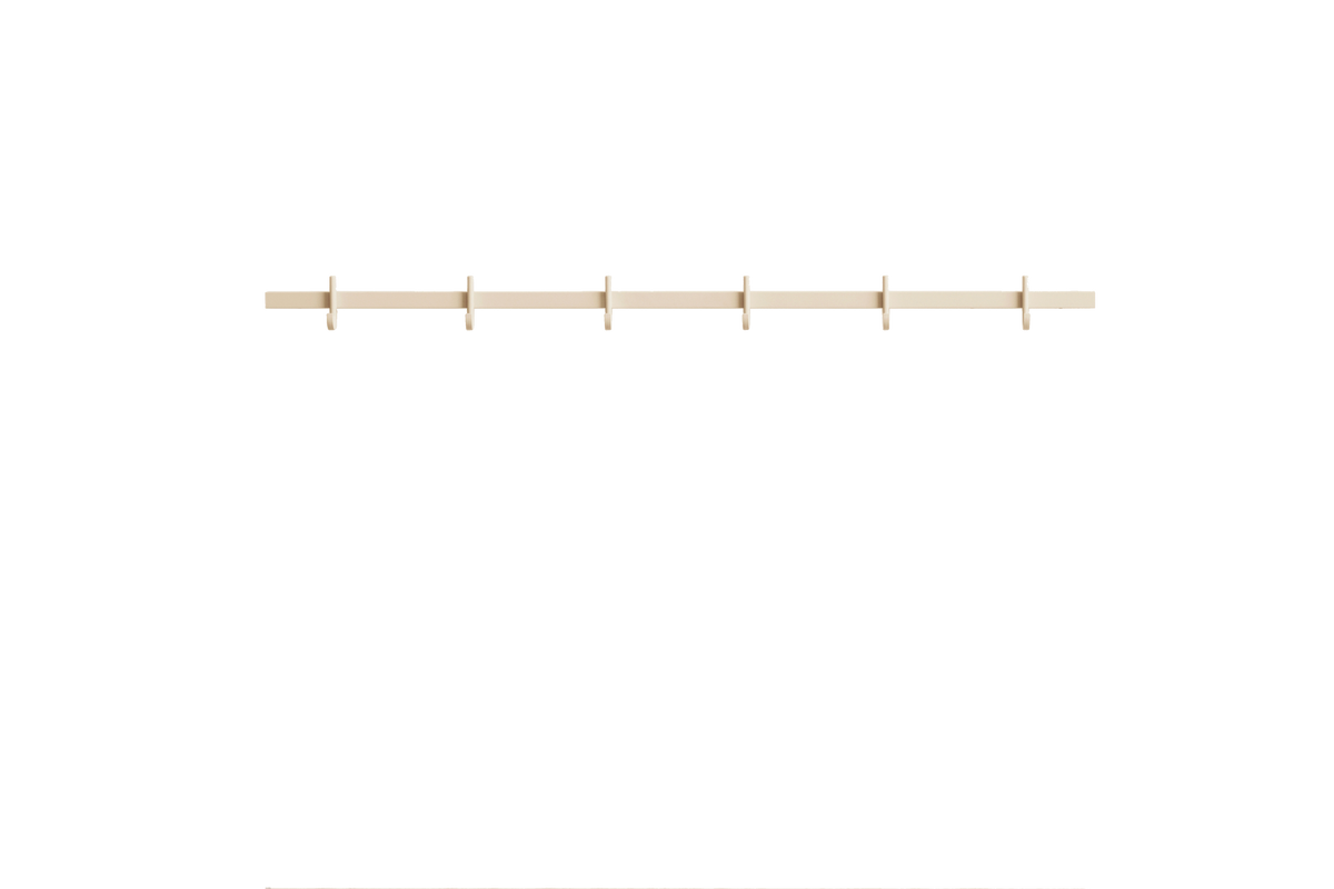 Hook rail, medium w82 x d4.7 x h5.2 cm Ash