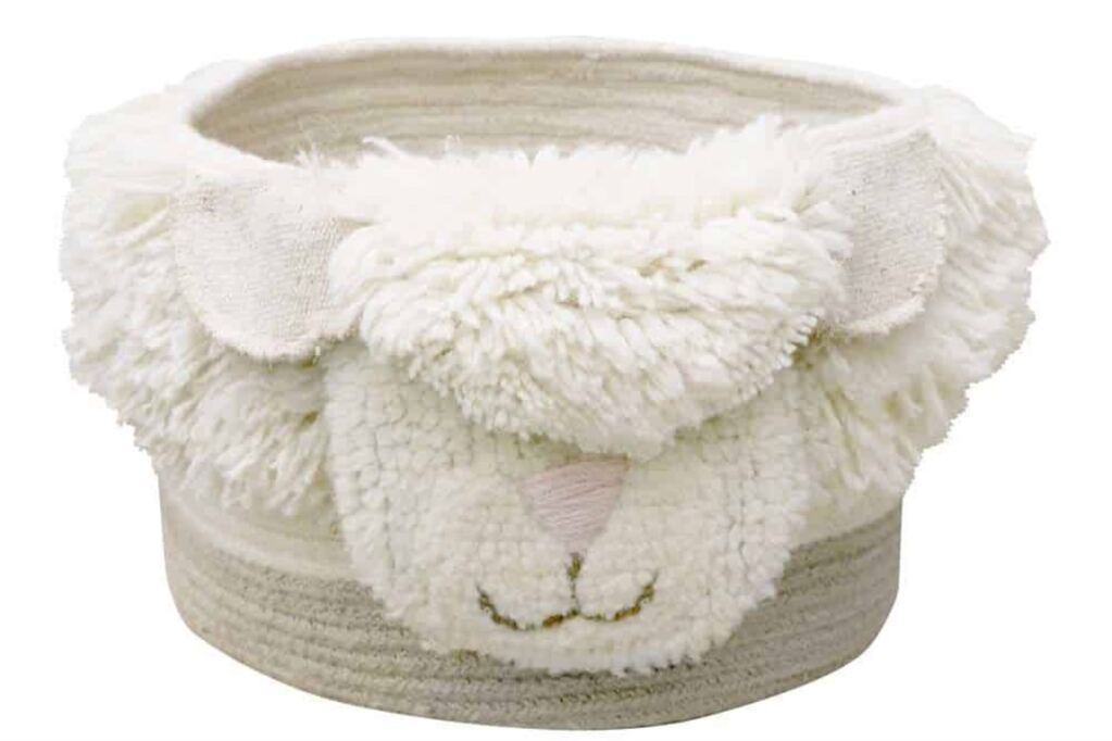 Lorena Canals basket Woolable Pink Nose Sheep