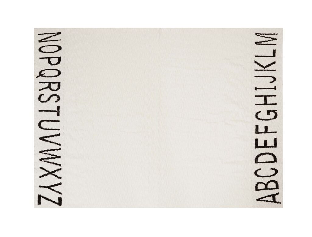 Lorena Canals Couverture tricotée ABC Natural / Black