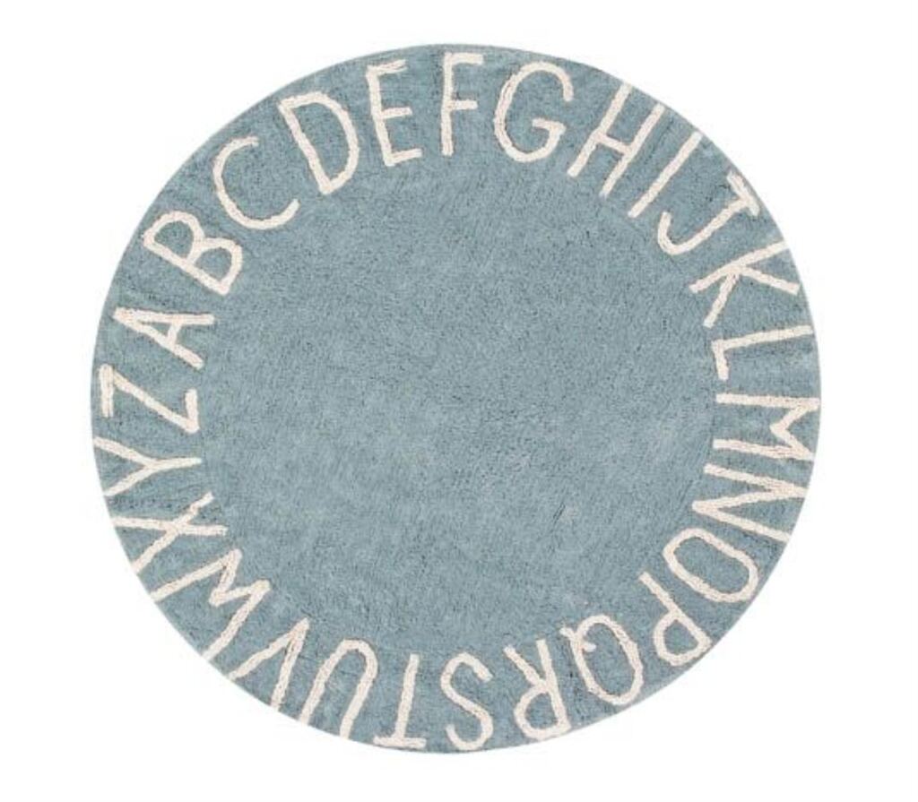 Lorena Canals Teppich Round ABC Vintage, Blau
