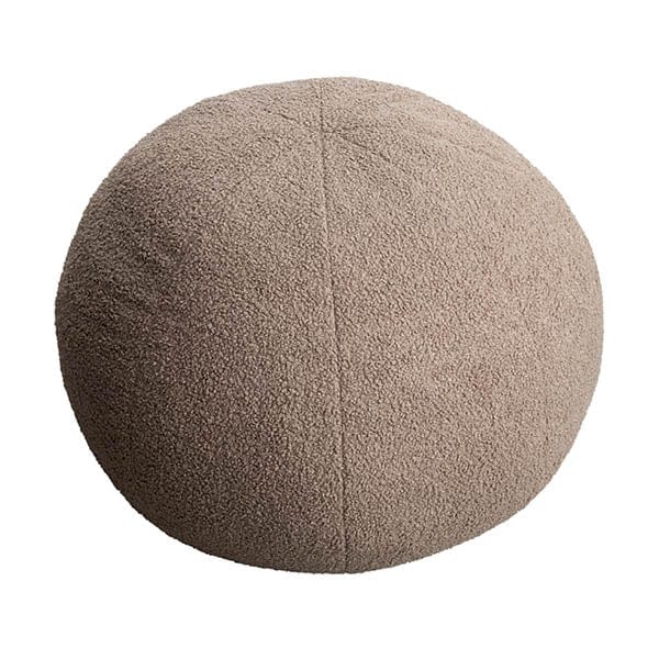 Lifetime Kidsrooms Runder Pouf aus Teddy Stoff Cream