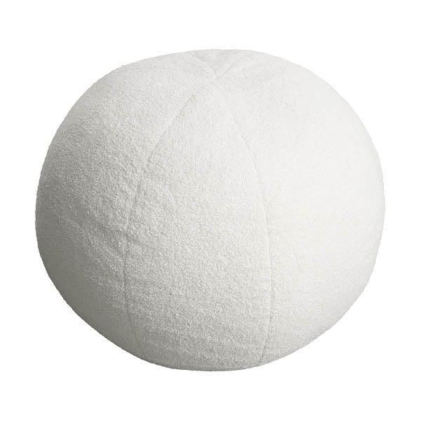 Lifetime Kidsrooms Runder Pouf aus Teddy Stoff Choco