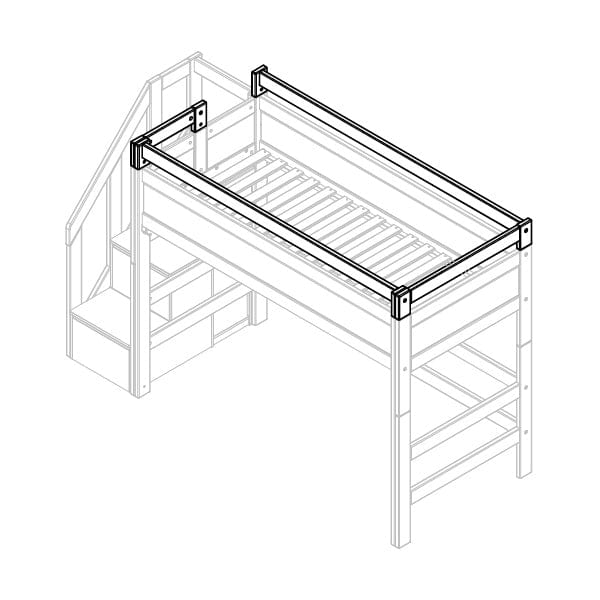 Lifetime Kidsrooms safety extension - opening for stairs Whitewash