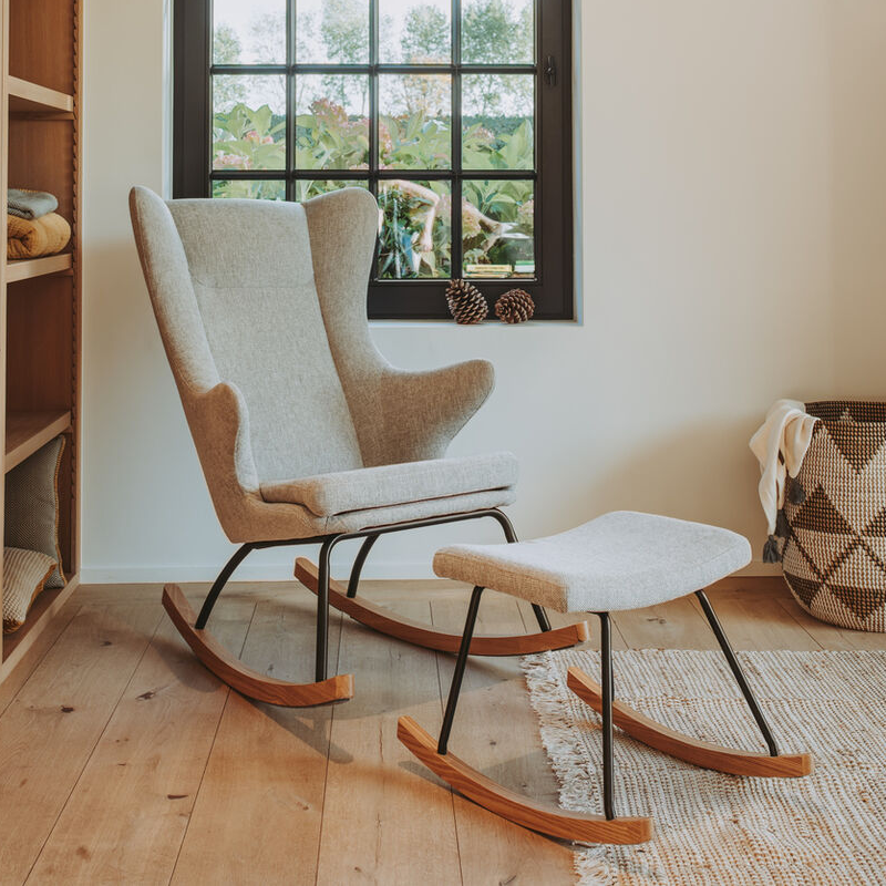 Sedia a dondolo Quax Stool De Luxe Sand Grey