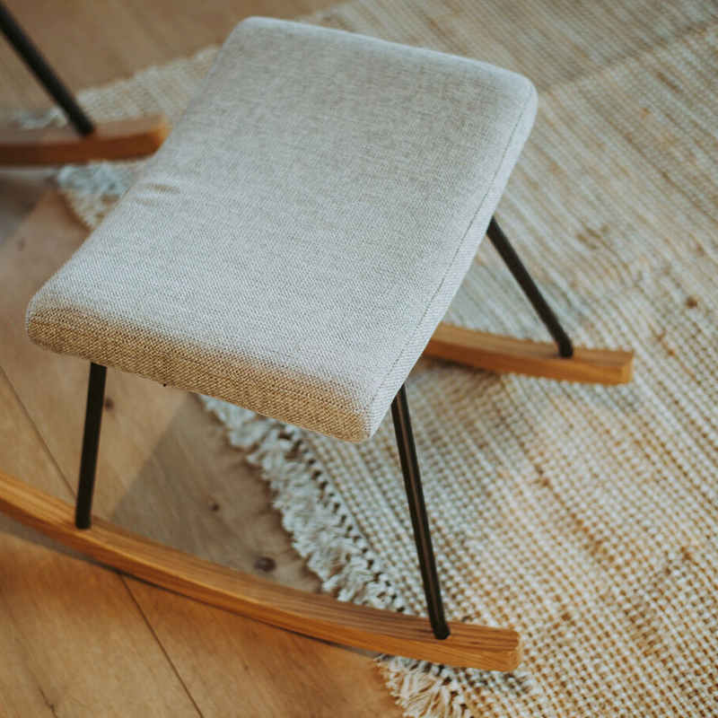 Sedia a dondolo Quax Stool De Luxe Sand Grey