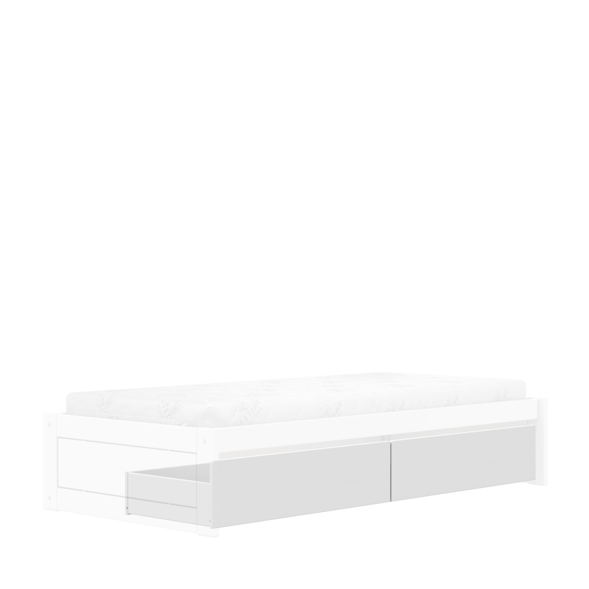 Lifetime Kidsrooms Set di cassetti per letto per ragazzi Montessori Bianco