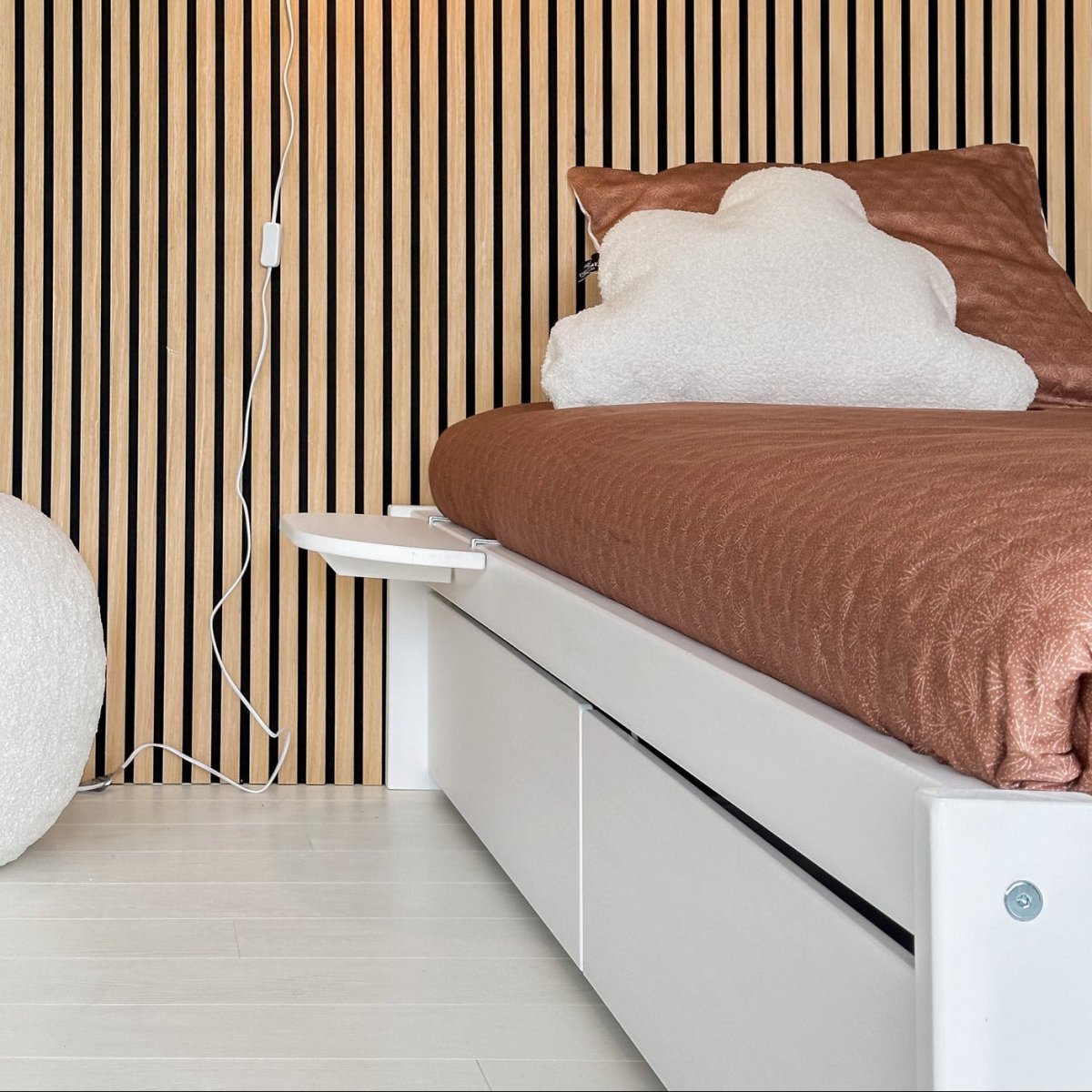 Lifetime Kidsrooms Set di cassetti per letto per ragazzi Montessori Bianco