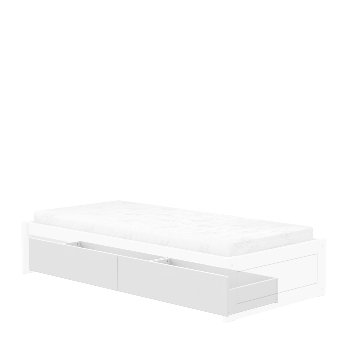 Lifetime Kidsrooms Set di cassetti per letto per ragazzi Montessori Bianco
