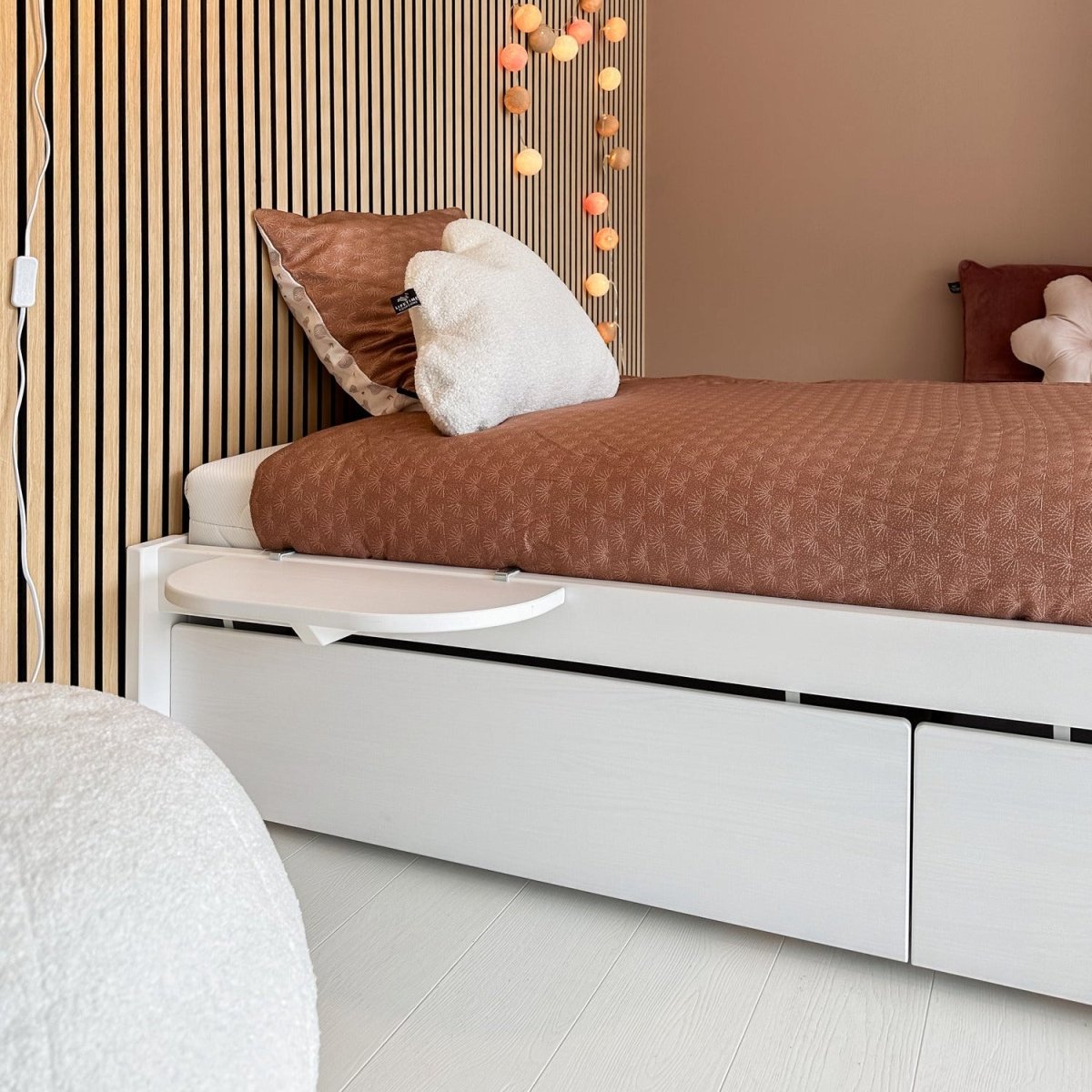 Lifetime Kidsrooms Set di cassetti per letto per ragazzi Montessori Bianco