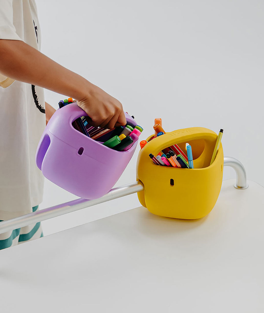 Portapenne e cestino per bicicletta Poptop woom POP blu