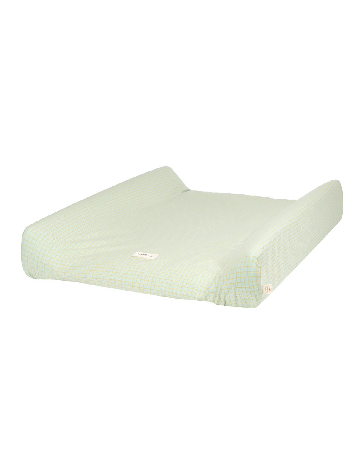 Nobodinoz Matelas à langer imperméable avec housse en jersey bio Stories Limited Edition Vert Lemon