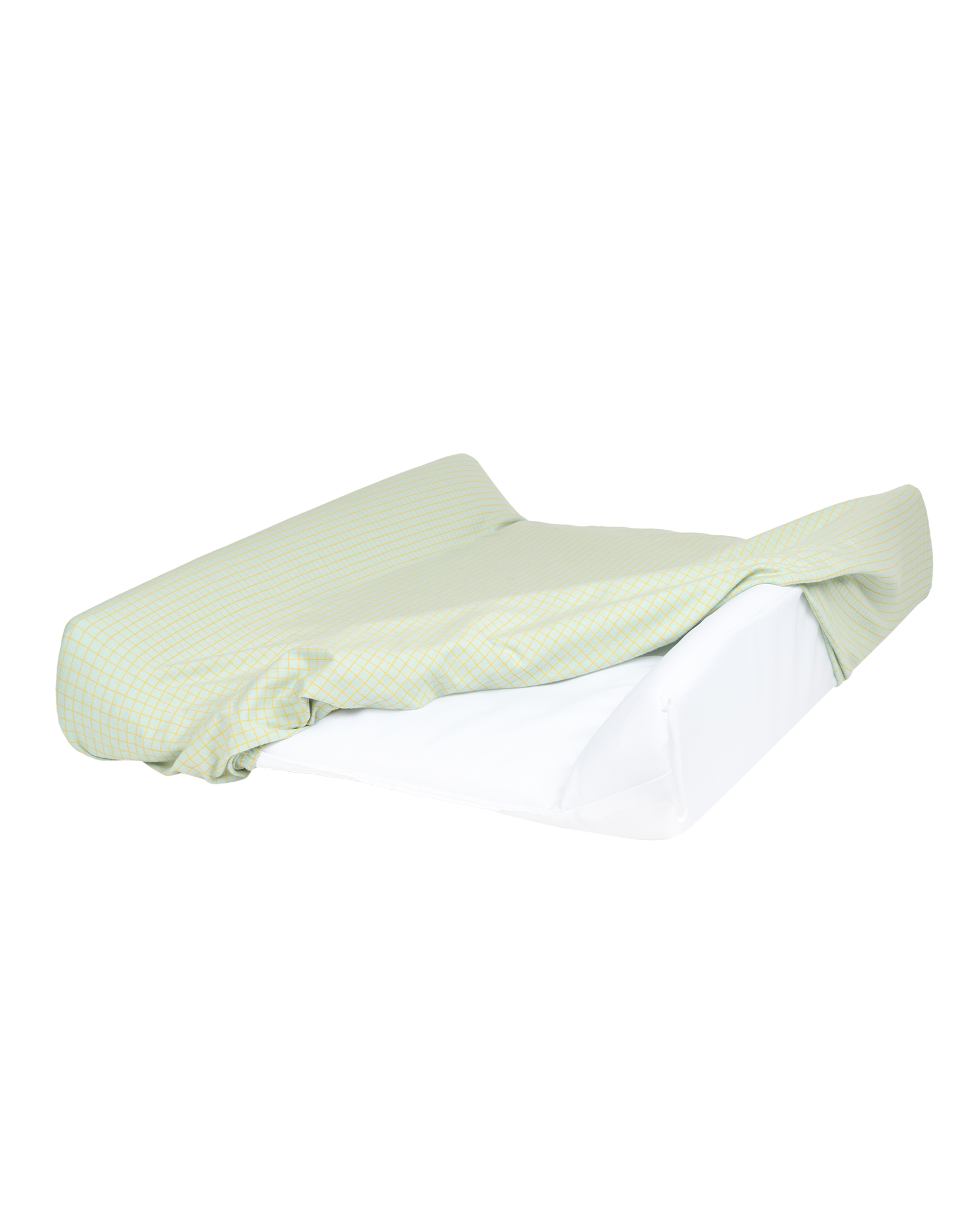 Nobodinoz changing mat cover Stories Limited Edition organic cotton jersey green lemon