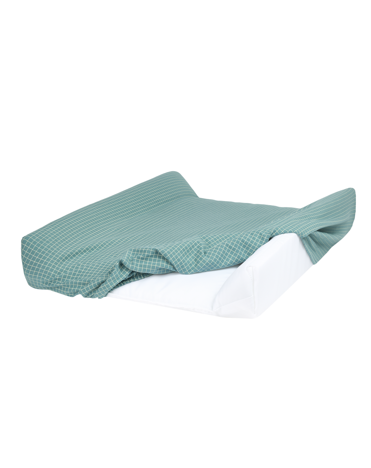 Nobodinoz Wasserfeste Wickelauflage mit Bio-Jersey-Bezug Stories Limited Edition Petrol Creme