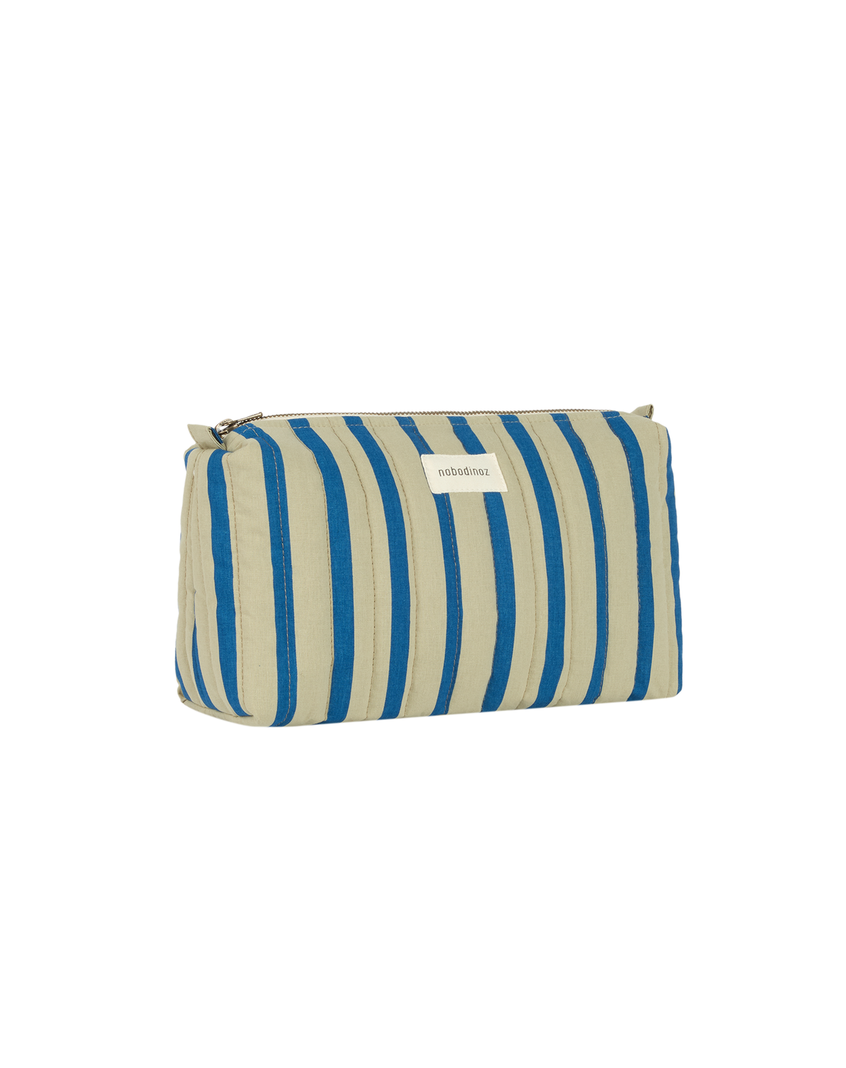 Borsa da toilette Nobodinoz Storie a righe verdi e blu