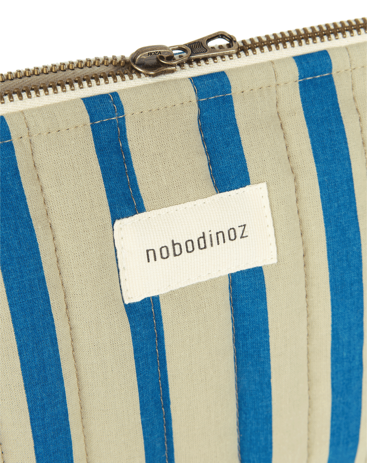Borsa da toilette Nobodinoz Storie a righe verdi e blu