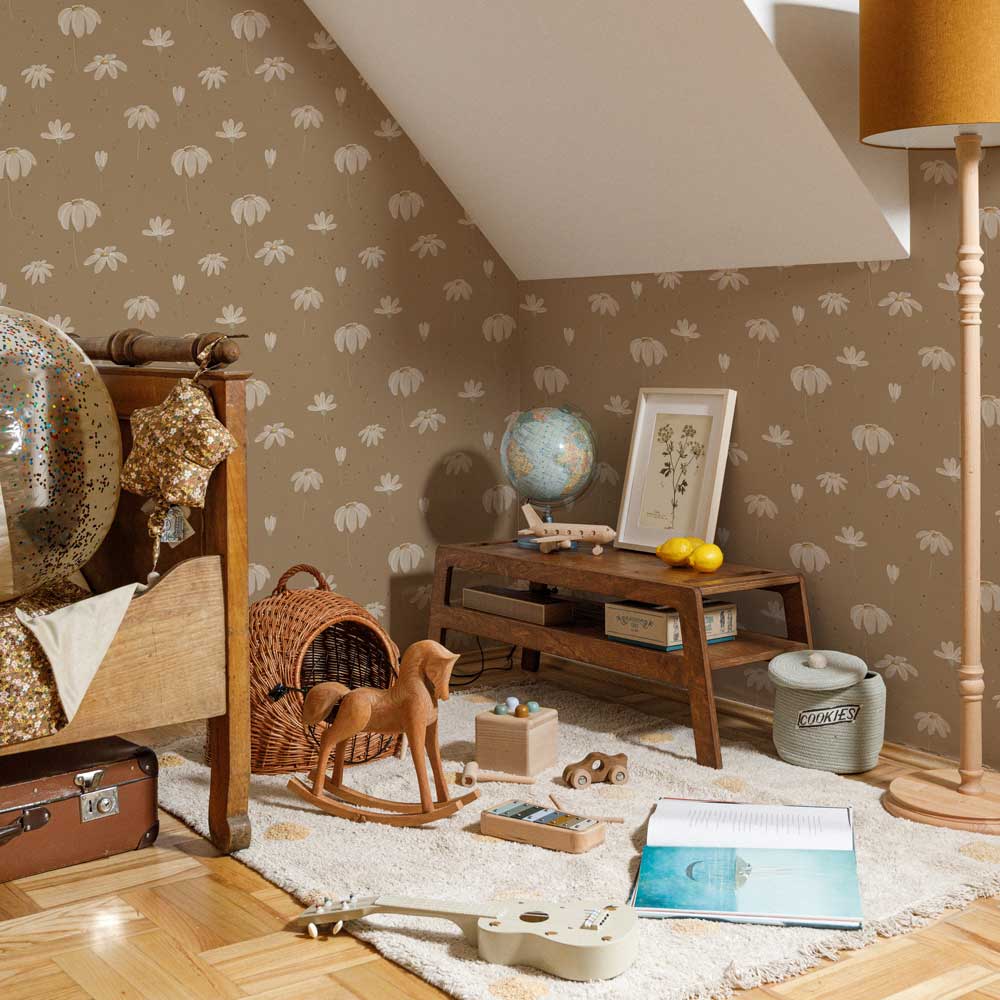 Dekornik Tapete Fairytale Beige Meadow Streifen 50 x 280