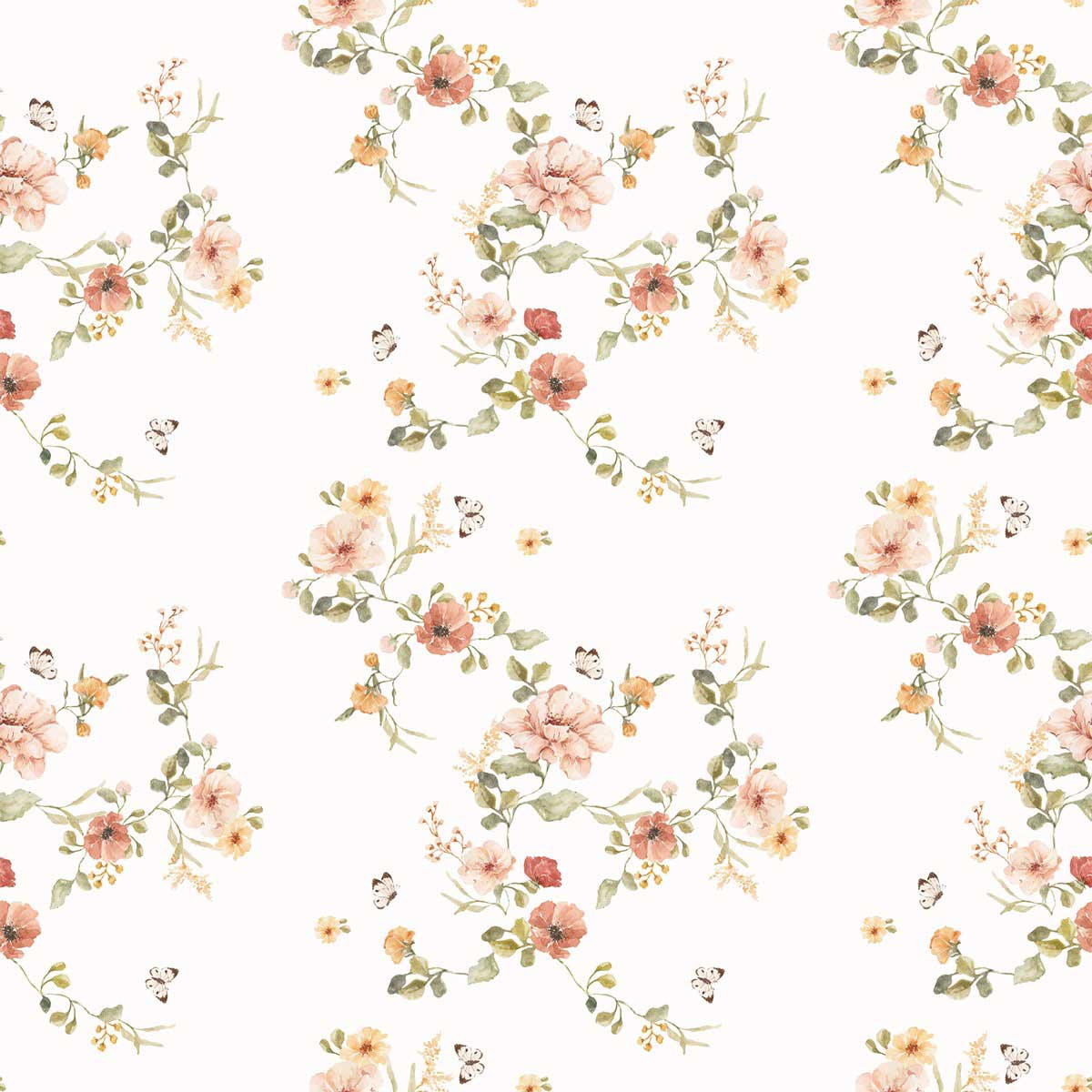 Dekornik Tapete Floral Vintage Streifen 50 x 280