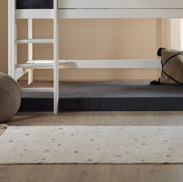 Lifetime Kidsrooms Luxus Matratzenbezug aus Teddy Stoff Choco