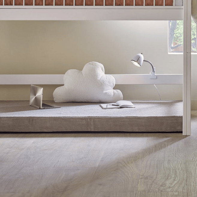 Lifetime Kidsrooms Luxus Matratzenbezug aus Teddy Stoff graphite