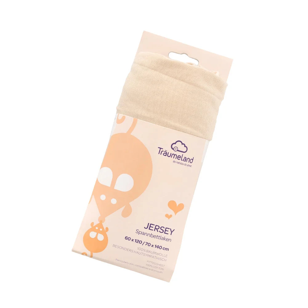 Träumeland fitted sheet jersey beige