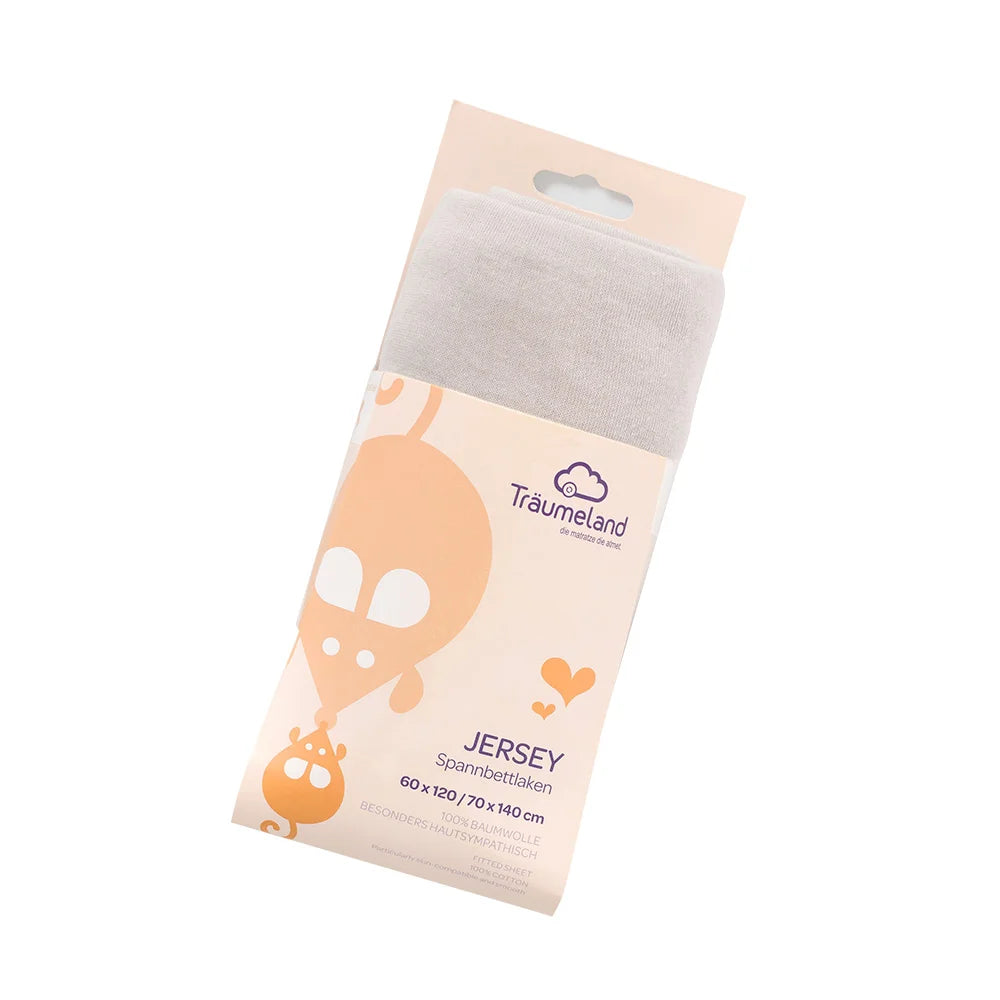 Träumeland fitted sheet jersey mauve-rose