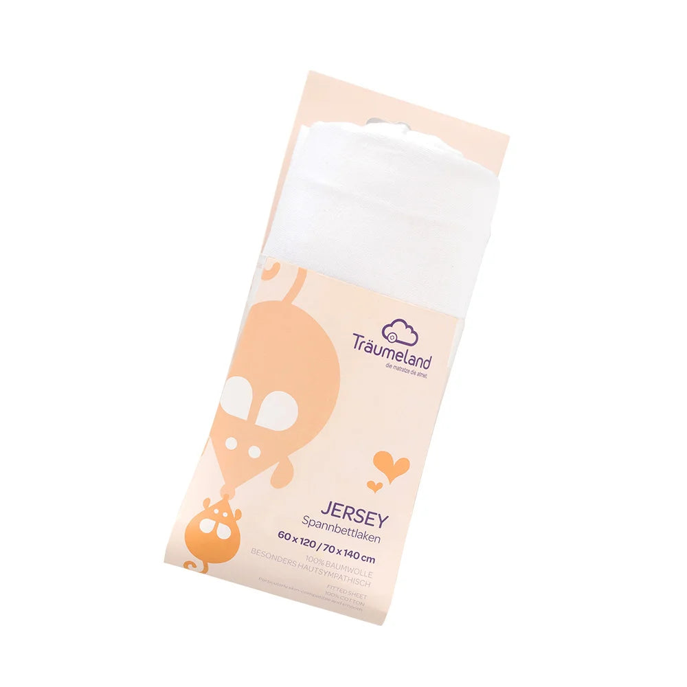 Träumeland fitted sheet jersey white