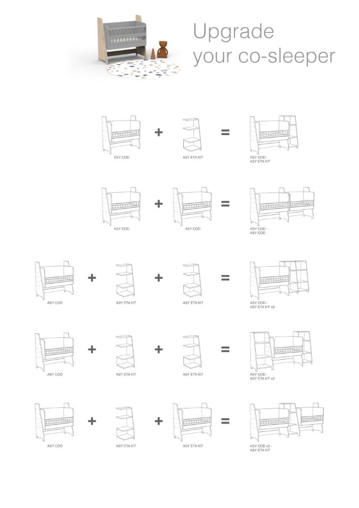 Mathy by Bols Asymetry Beistellbett