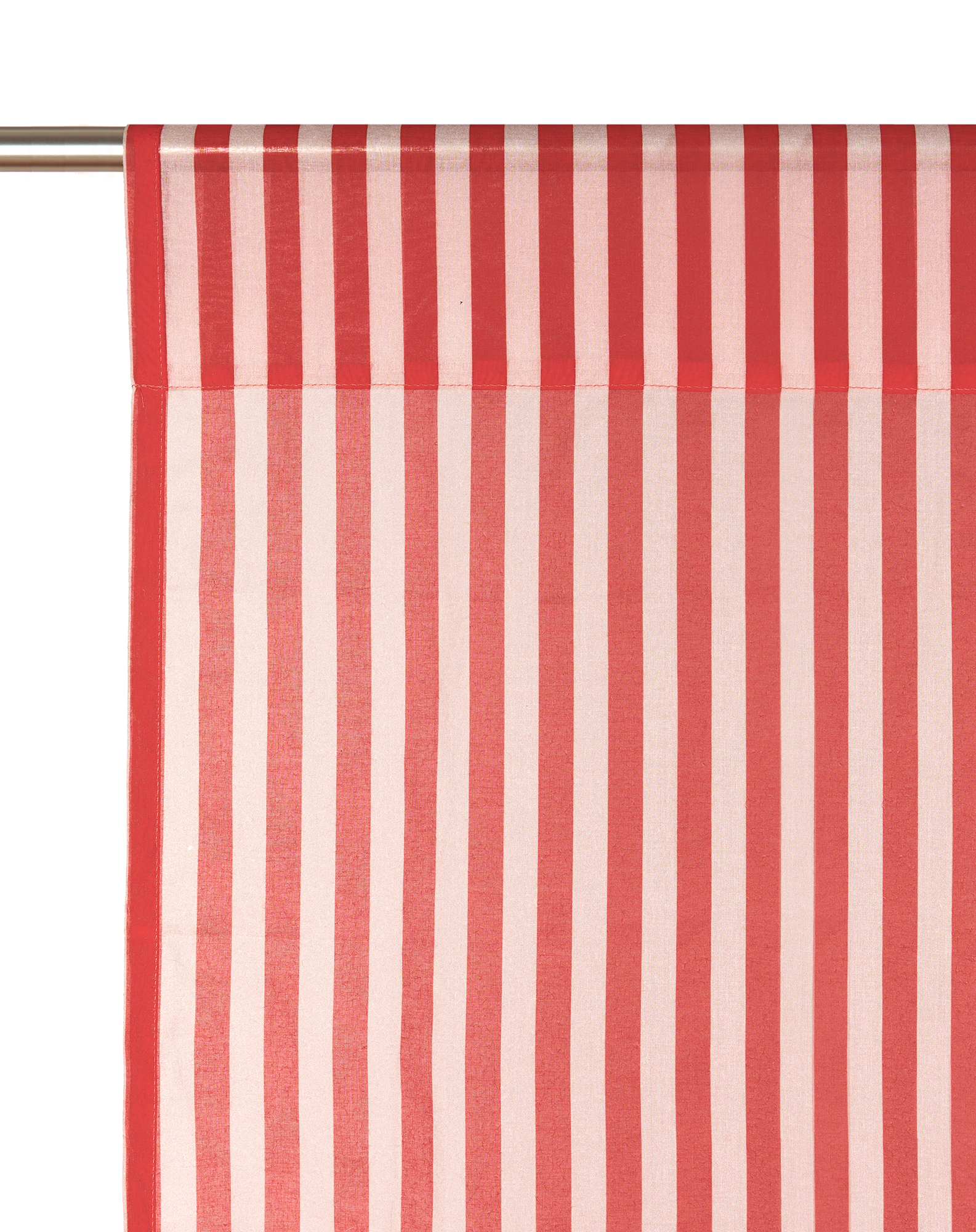 Nobodinoz Rideau Wendy en voile de coton bio Rayures rouges