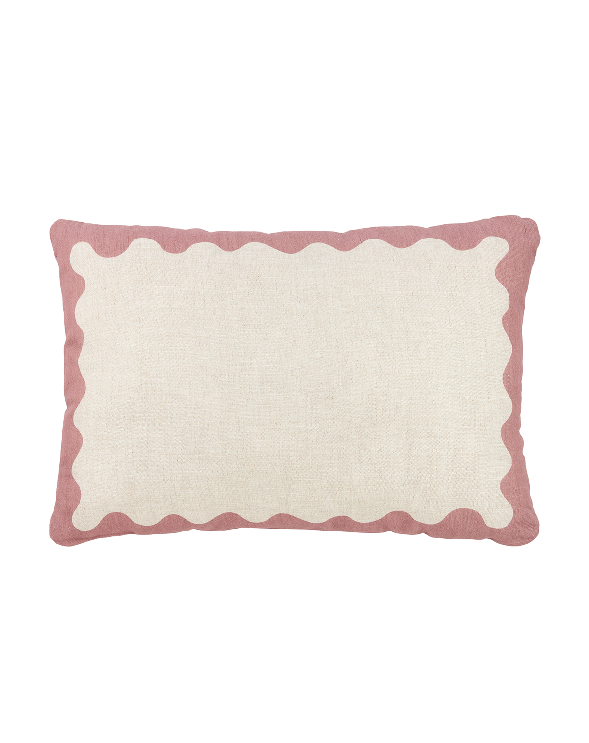Nobodinoz Coussin en lin rose beige