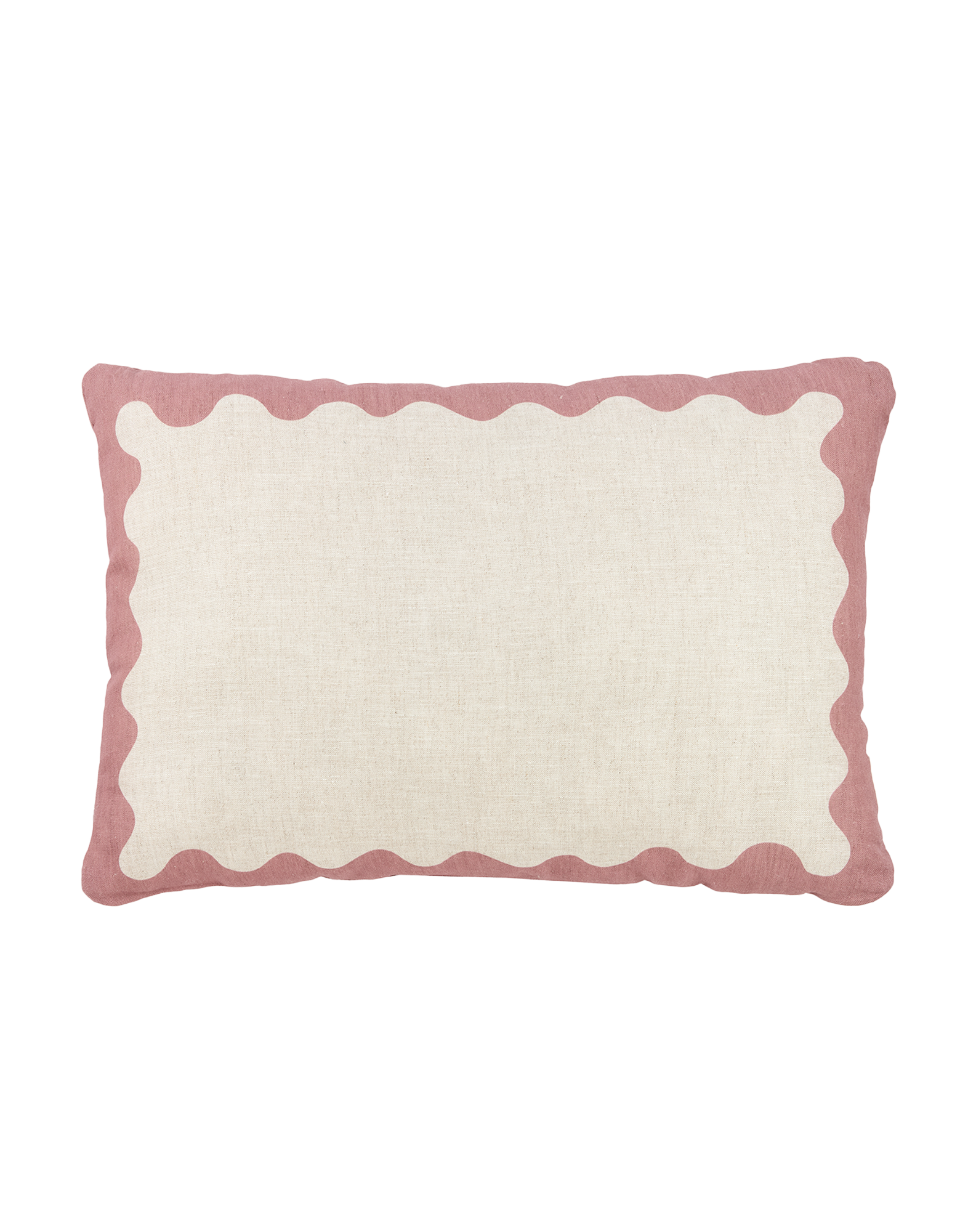 Nobodinoz Coussin en lin rose beige