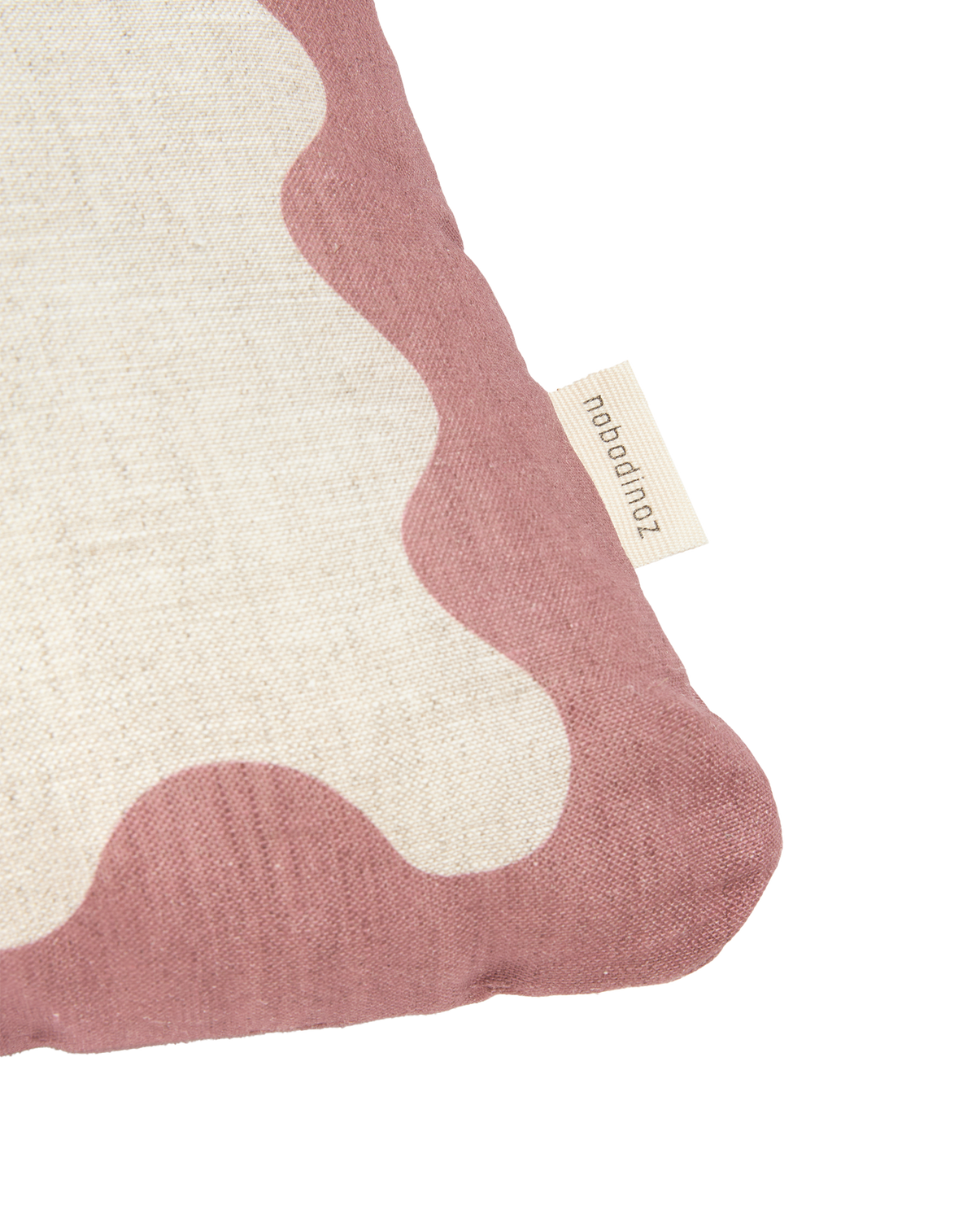 Nobodinoz Coussin en lin rose beige