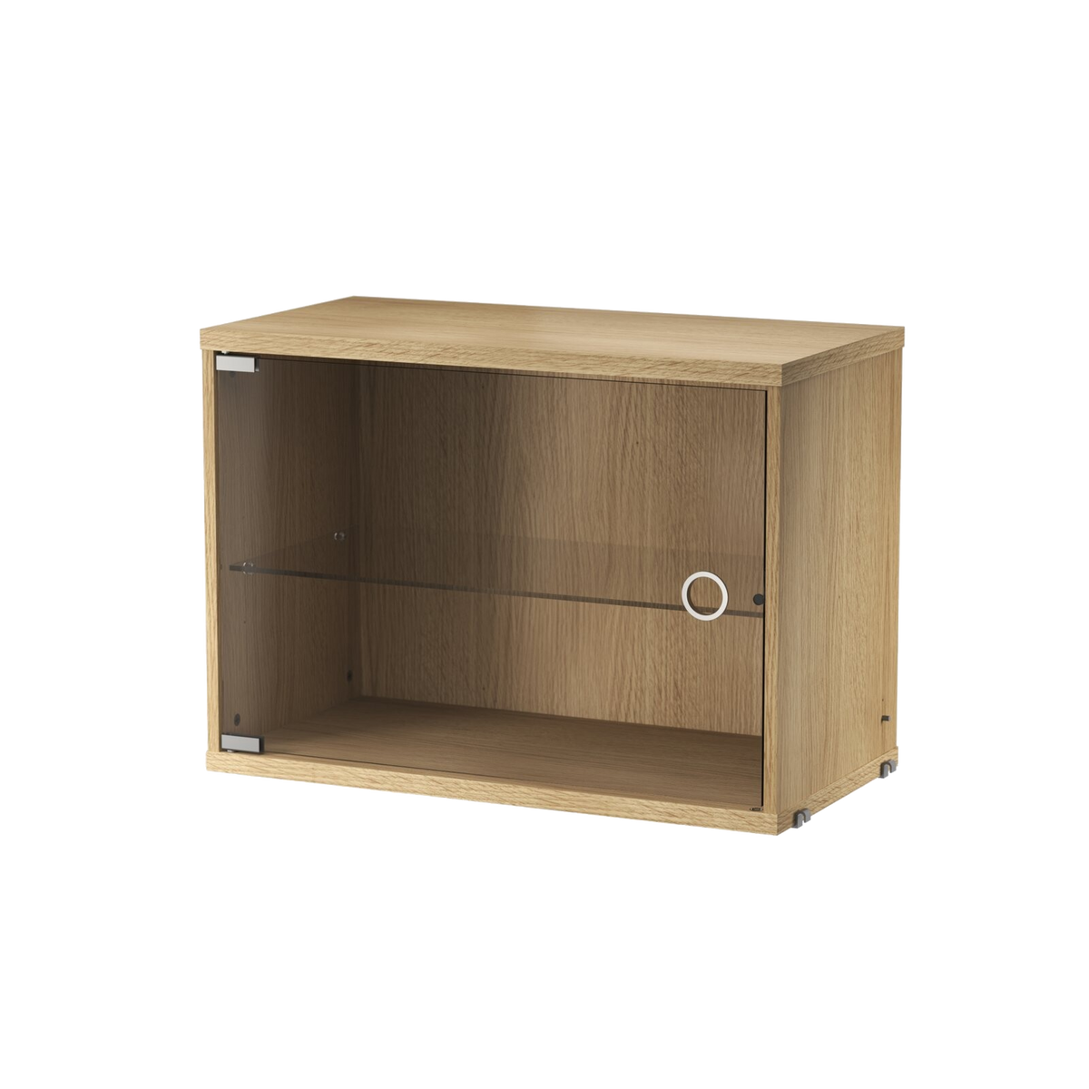 Display Cabinet with Swing Glass Door w58 x d30 x h42 cm Oak