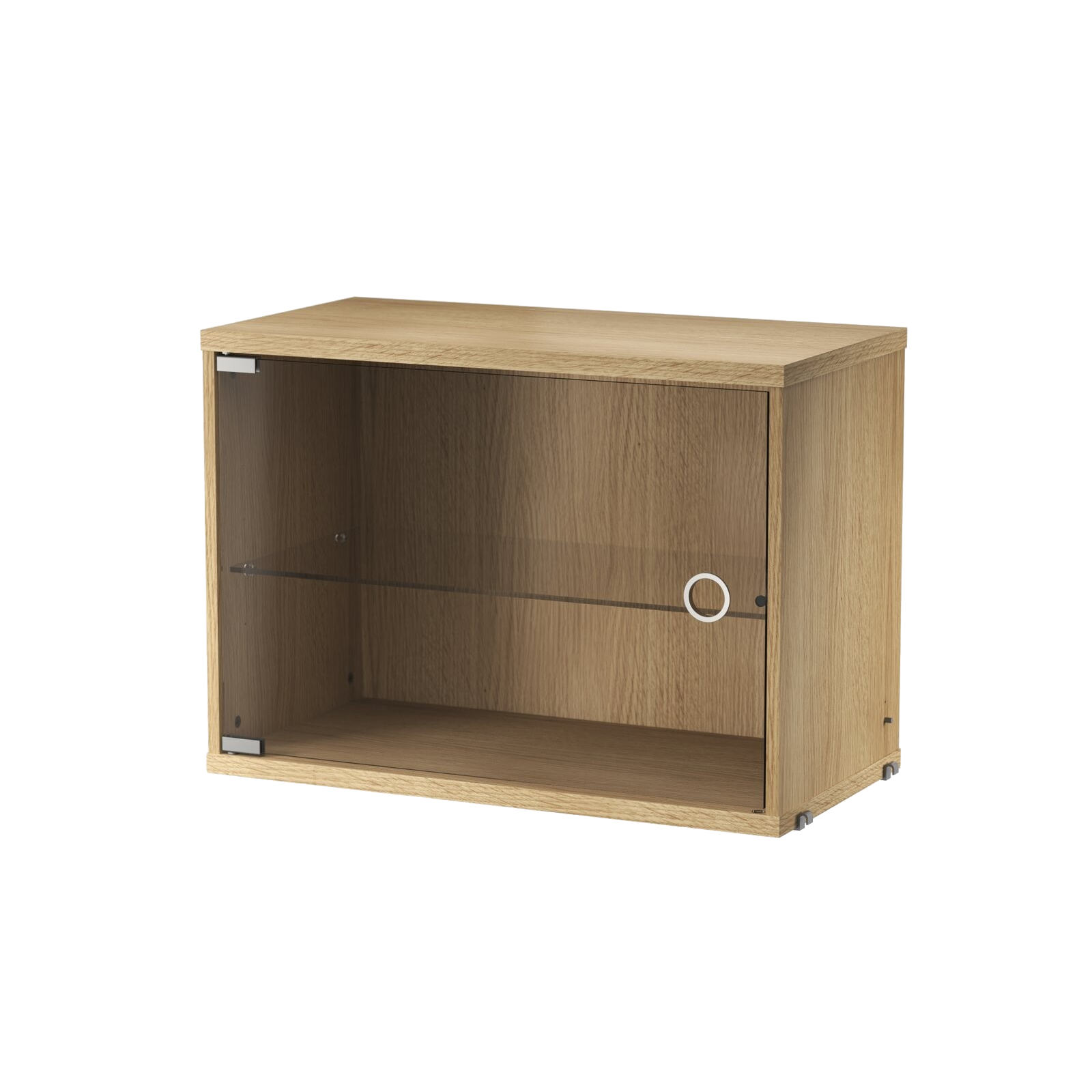 Display Cabinet with Swing Glass Door w58 x d30 x h42 cm Oak