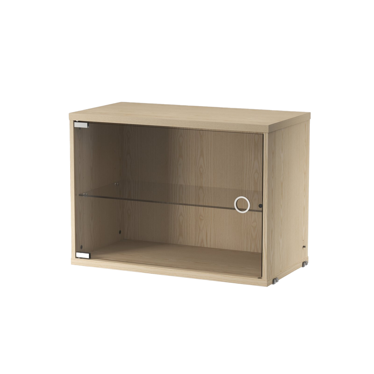 Display Cabinet with Swing Glass Door w58 x d30 x h42 cm Ash