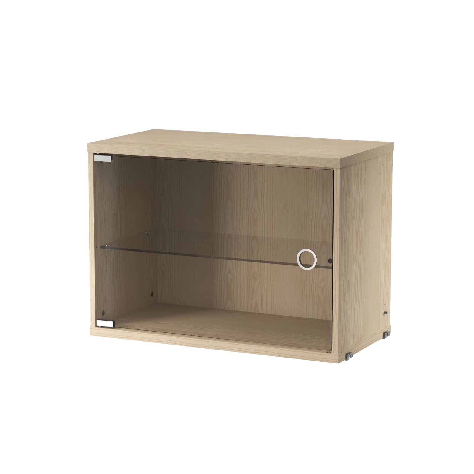 Display Cabinet with Swing Glass Door w58 x d30 x h42 cm Ash