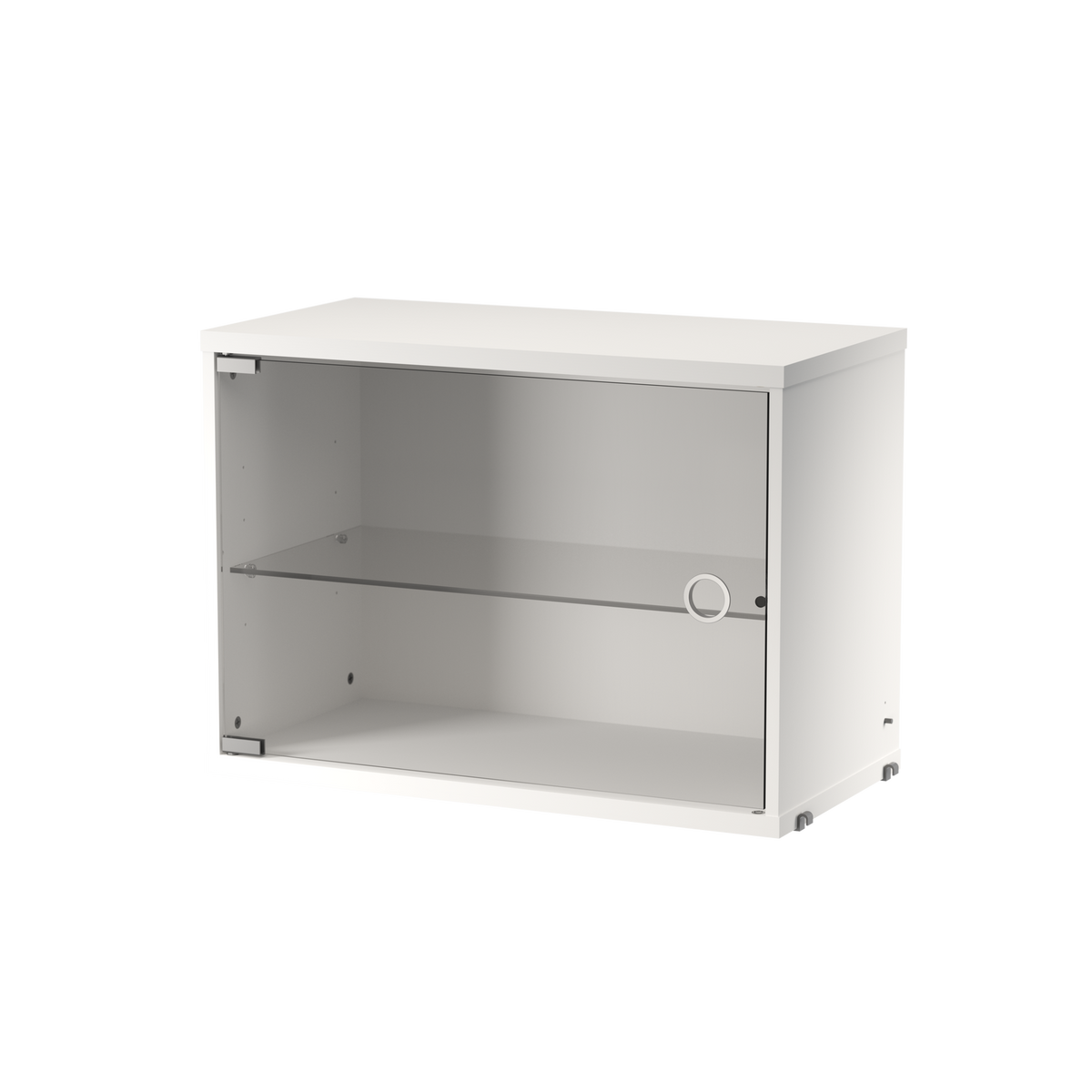 Display Cabinet with Swing Glass Door w58 x d30 x h42 cm White