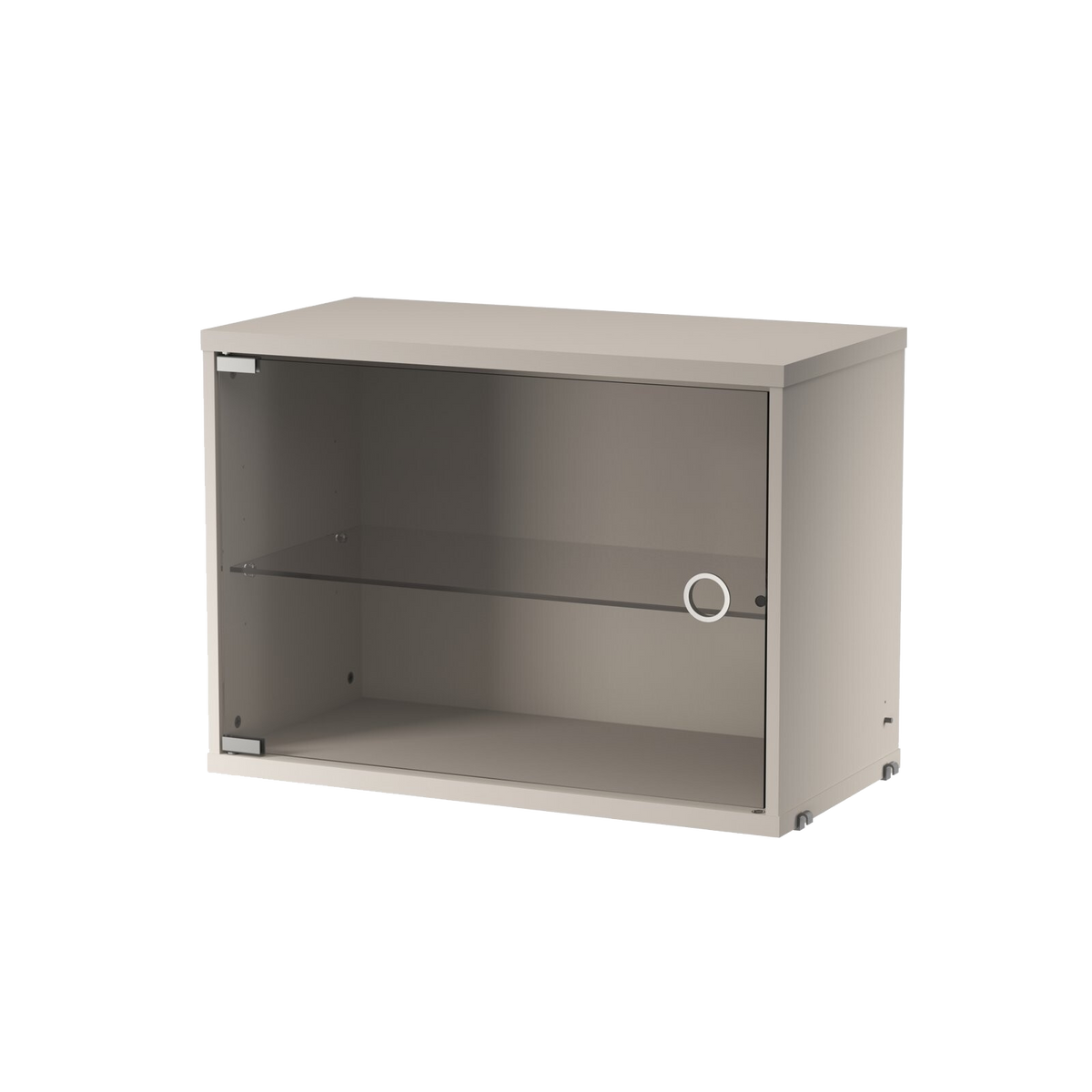 Display Cabinet with Swing Glass Door w58 x d30 x h42 cm Beige