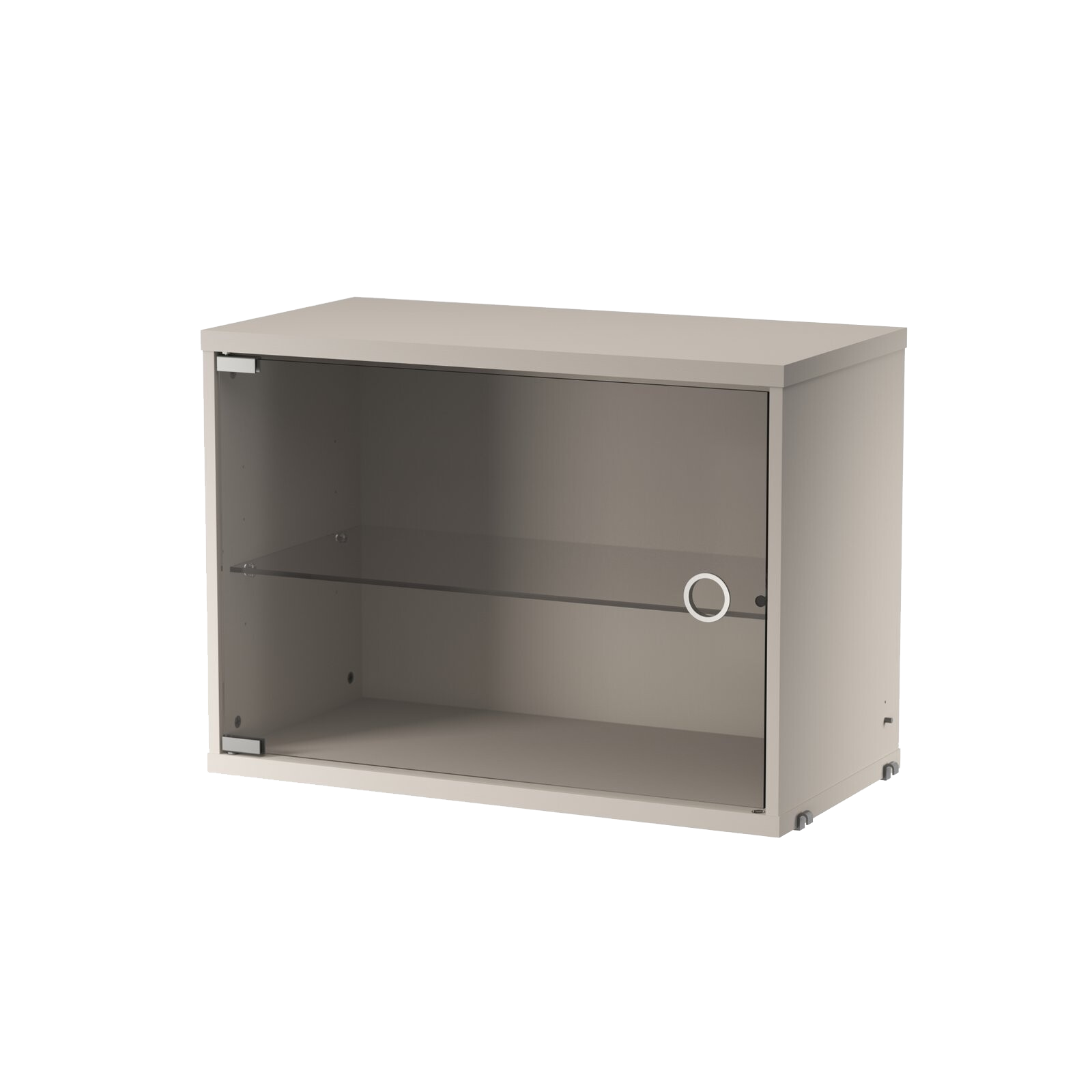 Display Cabinet with Swing Glass Door w58 x d30 x h42 cm Beige