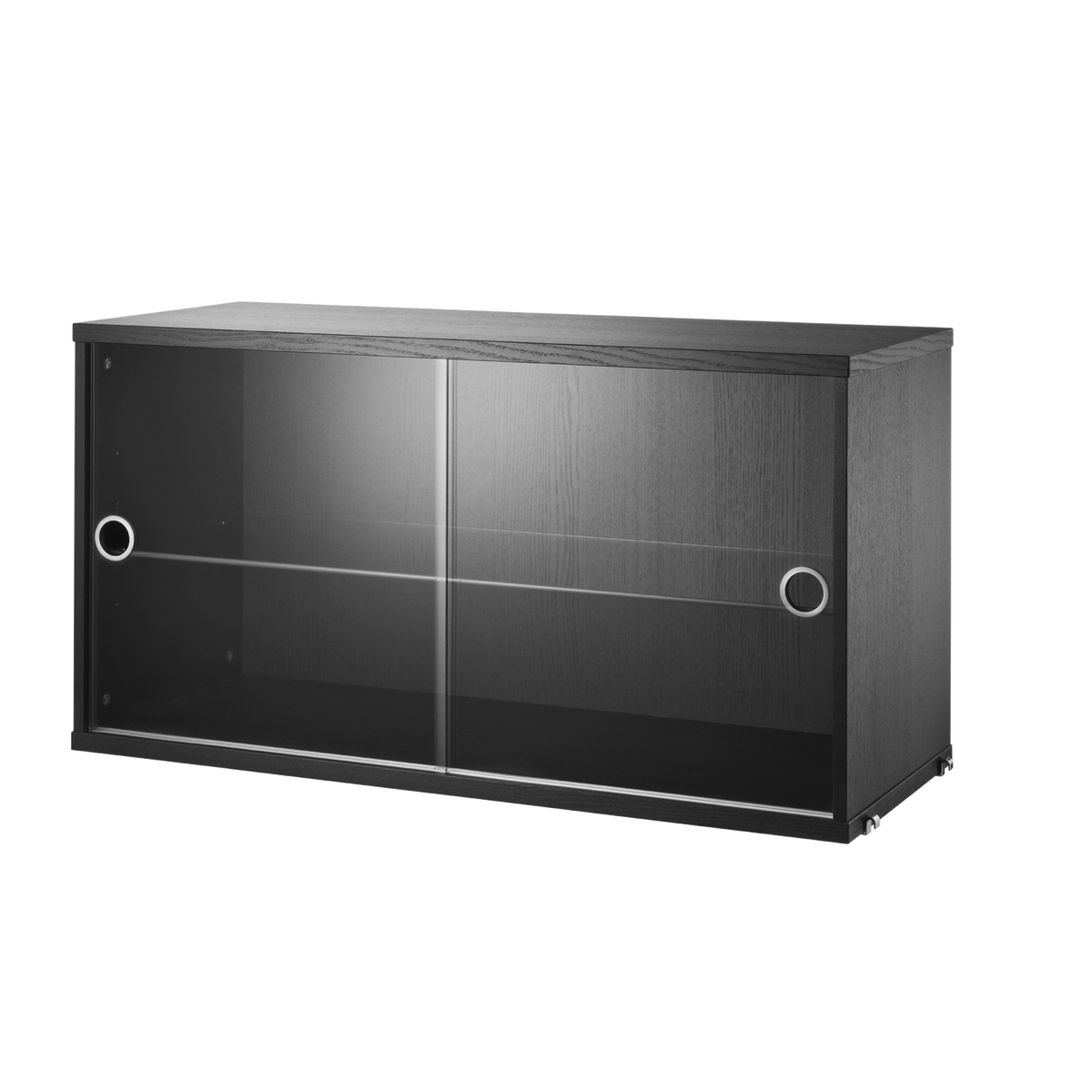 Armoire de présentation w78 x d30 x h42 cm Black stained ash