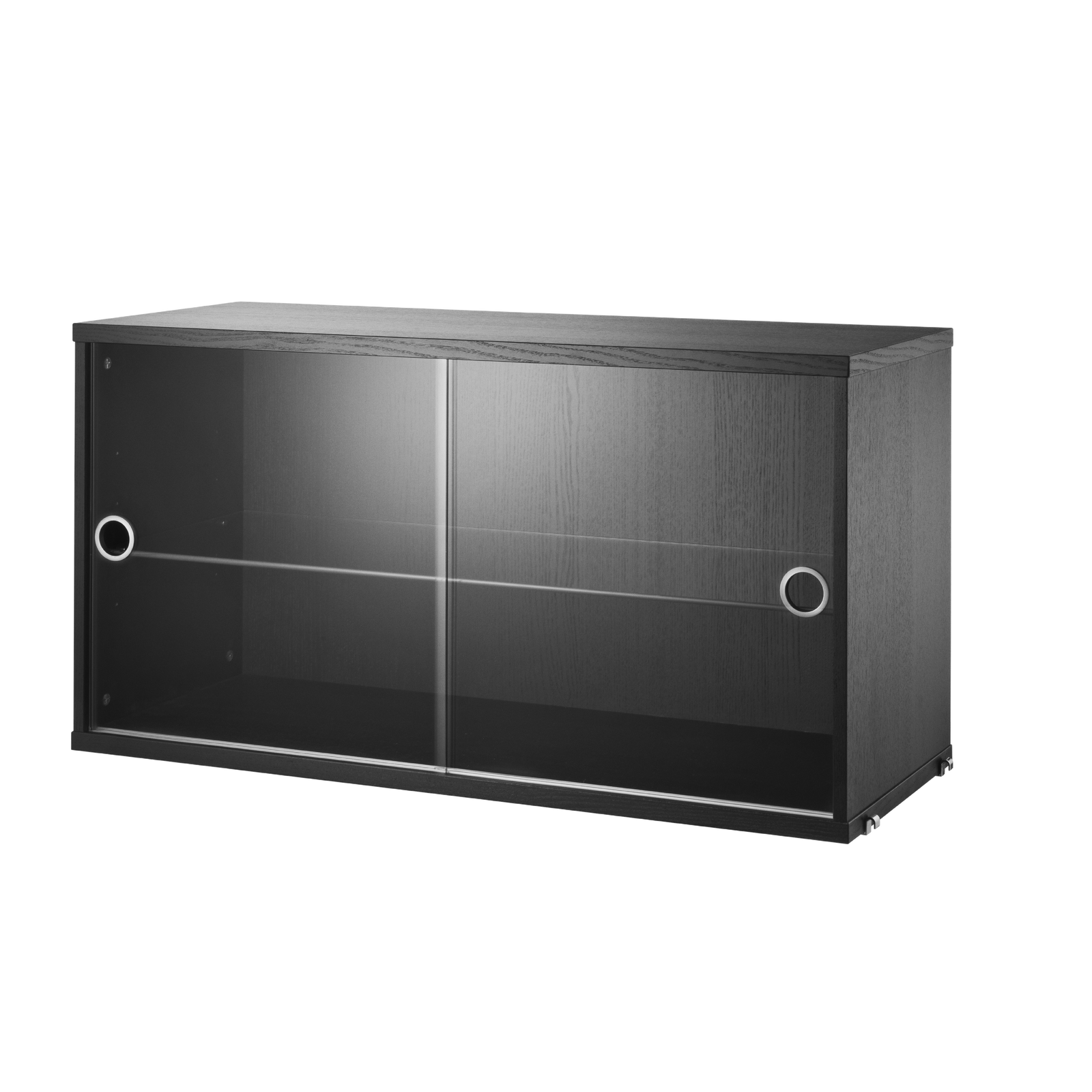 Display Cabinet w78 x d30 x h42 cm Black stained ash