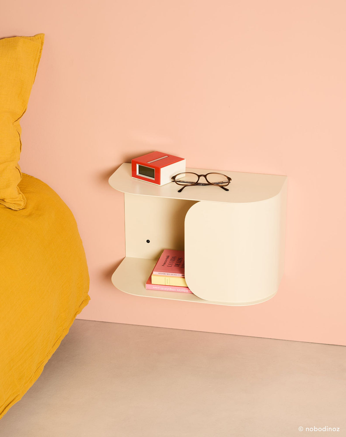 Nobodinoz steel wall bedside table variant 0803