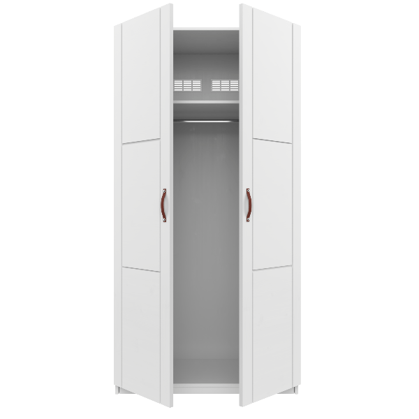 Lifetime Kidsrooms Wardrobe with clothes rail - 100 cm Whitewash