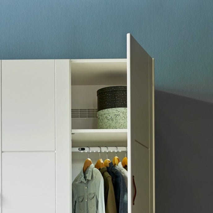 Lifetime Kidsrooms Wardrobe with drawers and clothes rail - 100 cm Whitewash