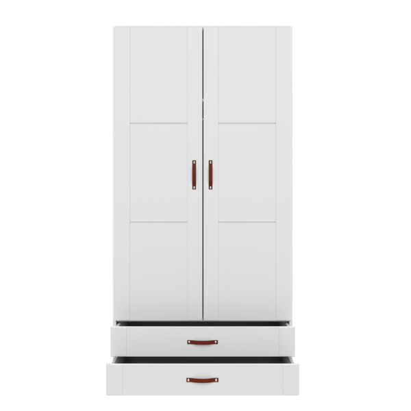 Lifetime Kidsrooms Armadio con cassetti e appendiabiti - 100 cm Whitewash