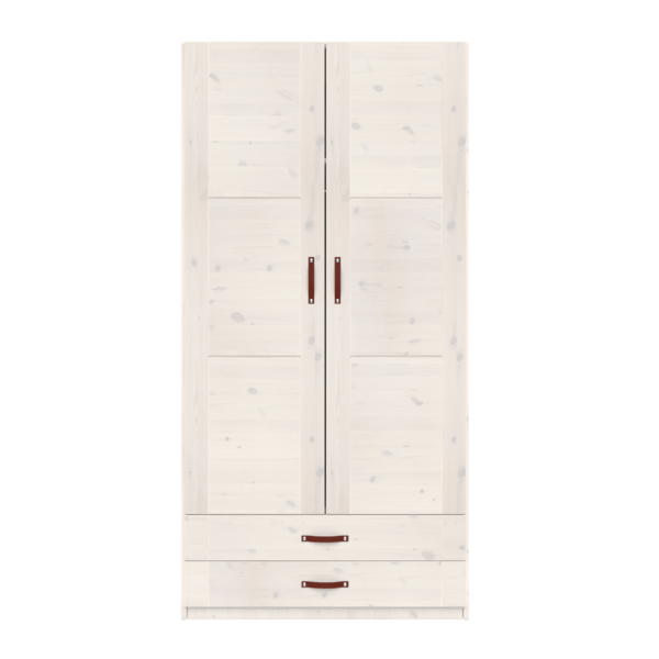 Lifetime Kidsrooms Armadio con cassetti e appendiabiti - 100 cm Whitewash