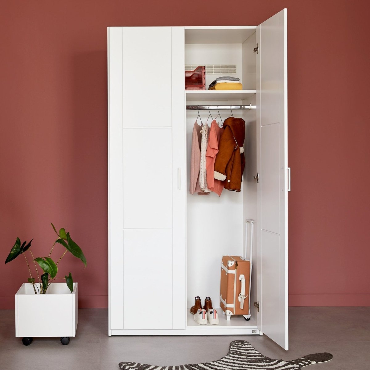 Armadio Lifetime Kidsrooms con appendiabiti - 100 cm Bianco