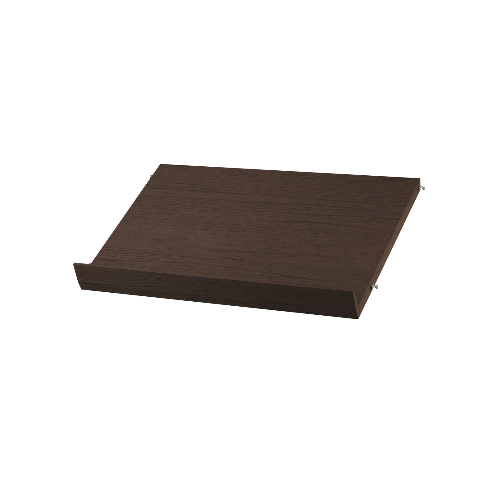 Magazine shelf solid w58 x d30 cm Dark oak
