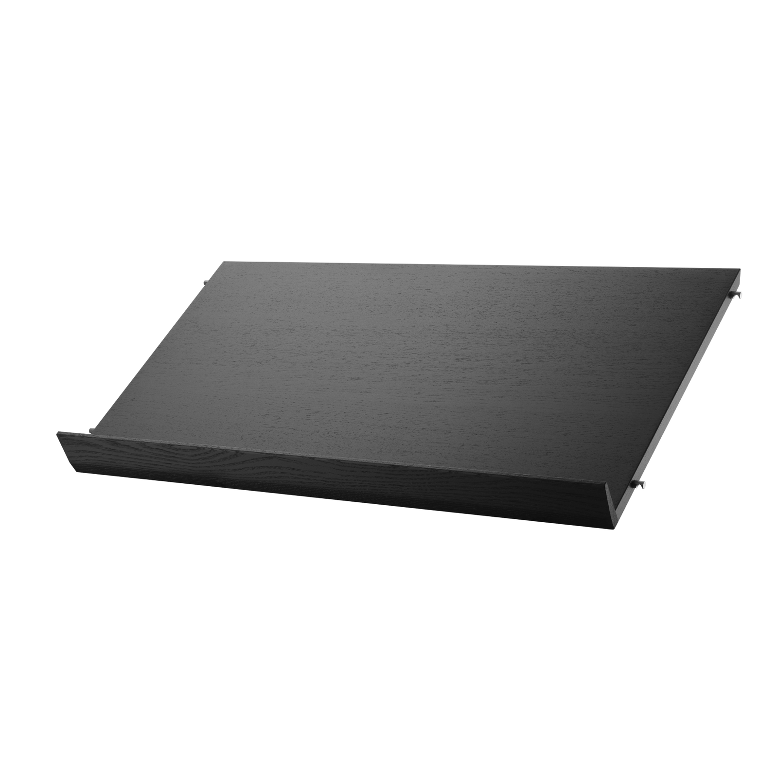 Magazine shelf solid w78 x d30 cm Black stained ash