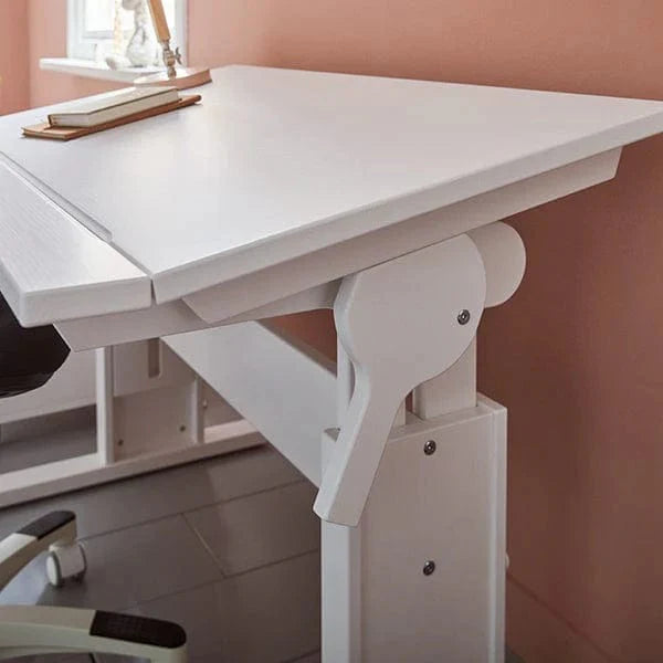 Lifetime Kidsrooms Height-adjustable wooden desk with tilt Whitewash