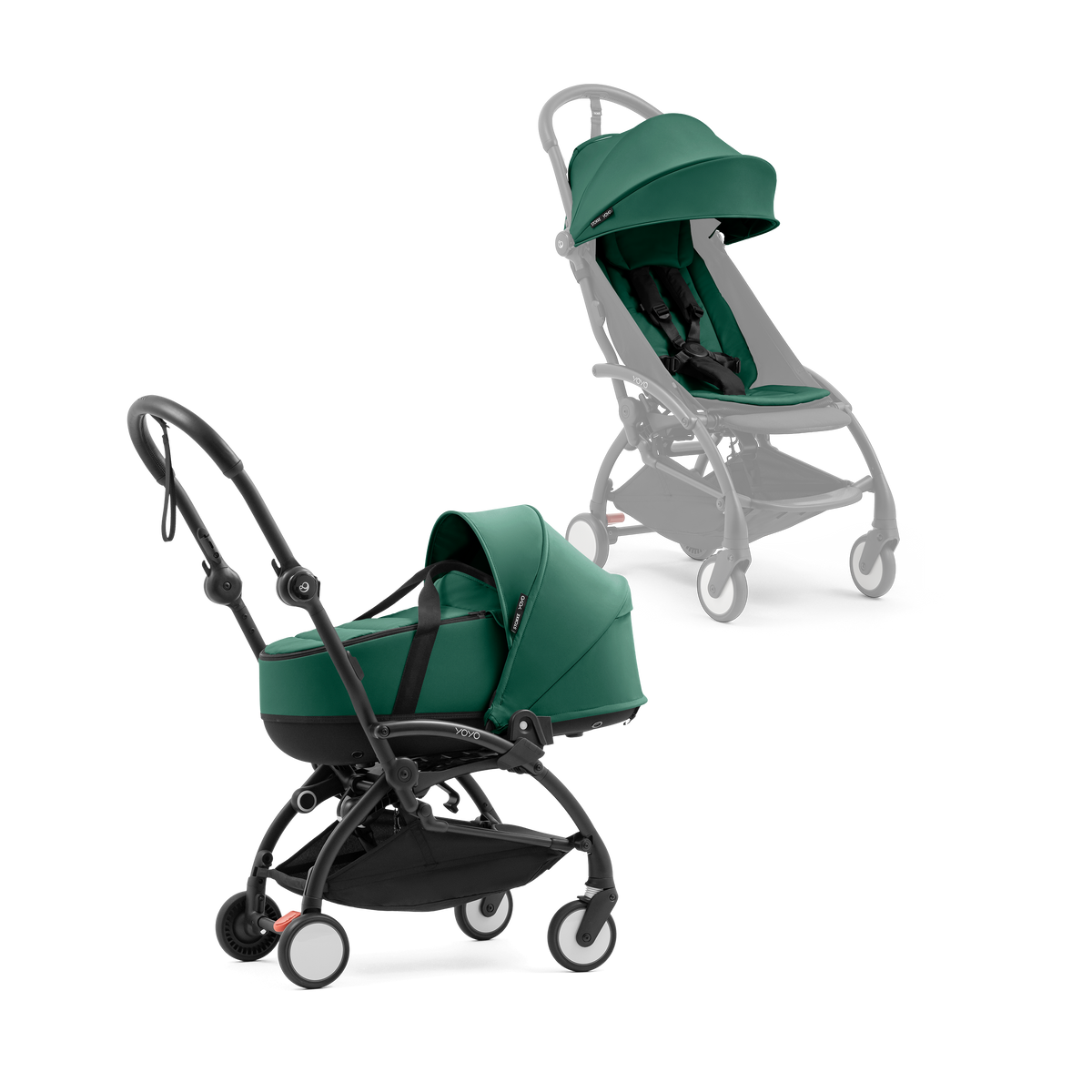 Stokke YOYO⁵ Stroller with Carrycot, Forest - Image 1